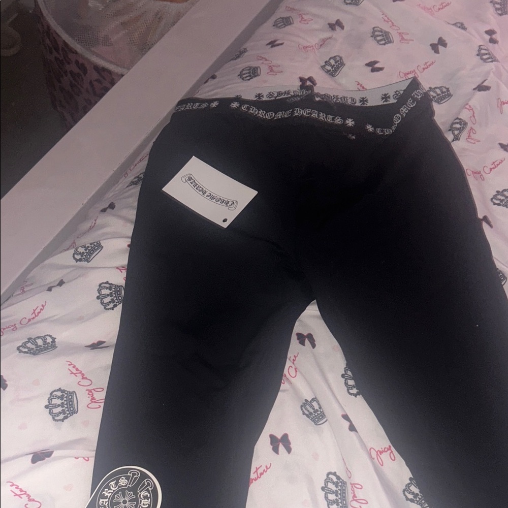 Brand New Chrome heart leggings